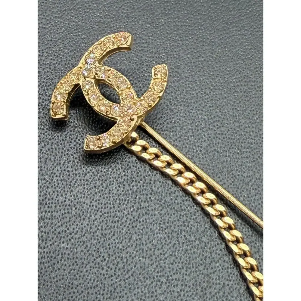Chanel 2002 Gold, Yellow & Bronze Gripoix CC Brooch/Pin